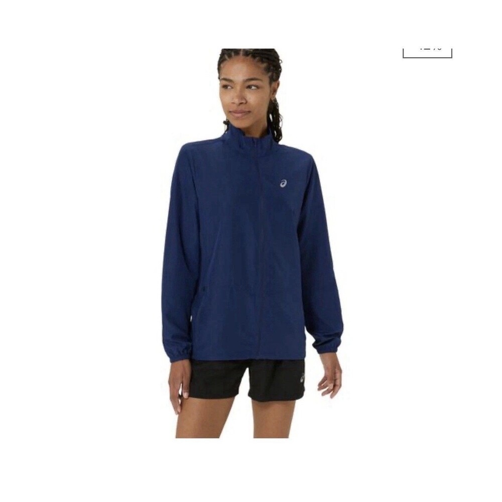 ASICS Core Running Jacket Women's Lightweight Quick Dry Dark Blue XS